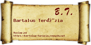 Bartalus Terézia névjegykártya